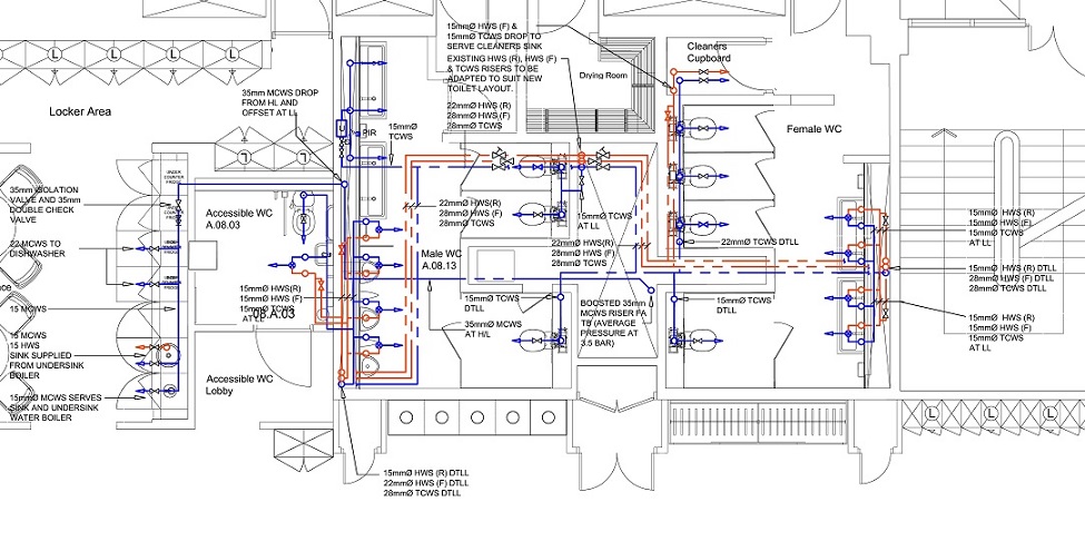 caddrawingsand3dvisuals.co.uk-Plumbing Drawing.