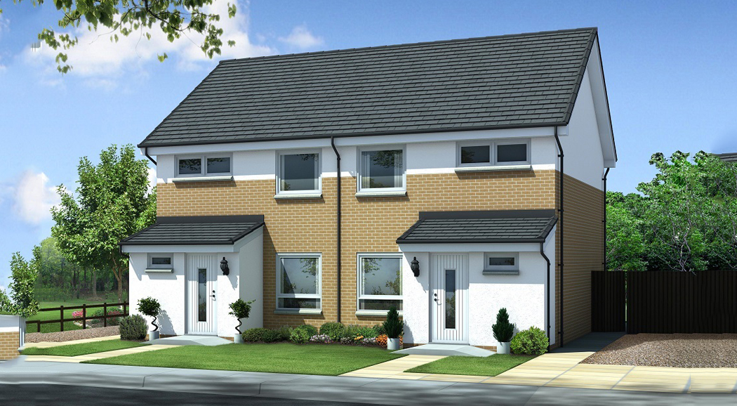 caddrawingsand3dvisuals.co.uk-3D House - Semi Detached - View 1