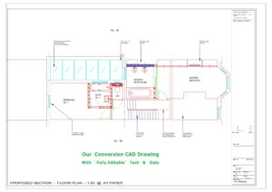 CAD Conversions - Client's Old Original - 1st Floor drawing