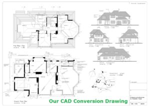 Paper Drawing to CAD Conversion- Our Completed CAD drawing