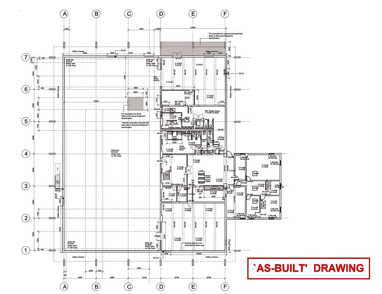 Office Plans -`As-Built' Drawings - 01