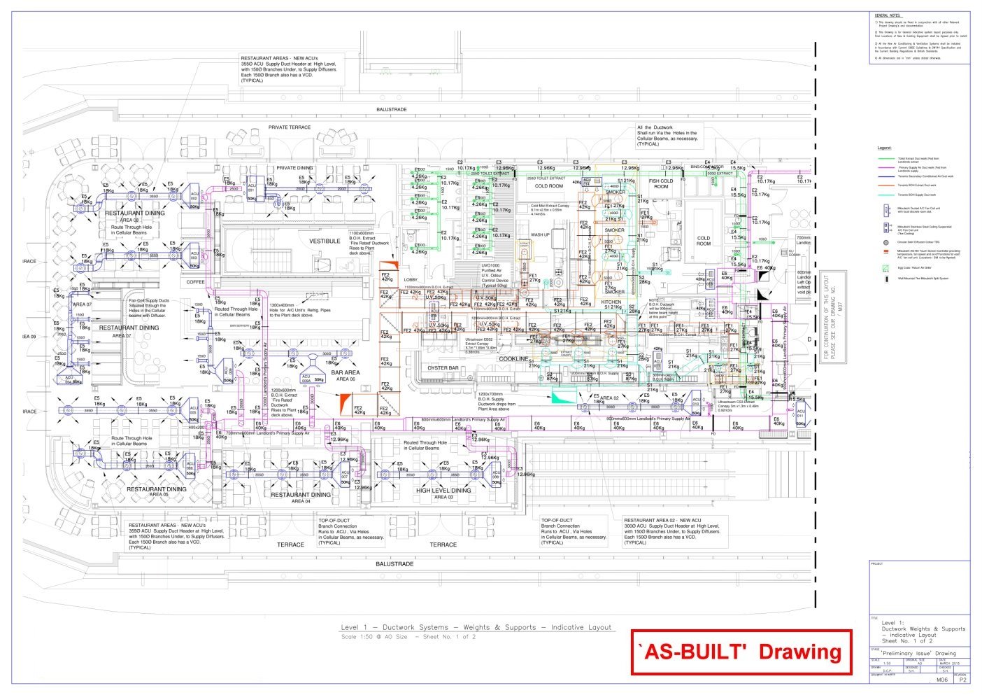 Upper Floor - M01 - `As-Built' Drawing - 01